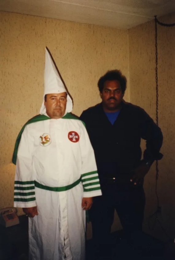 One time, Roger Kelly, Imperial Wizard of the KKK and I went to a show titled 'RACISM: WRONG OR WHITE' at Howard University, featuring panelists like Reverend Jesse Jackson. I had invited Roger, not to speak, but to listen and observe different perspectives on racism. He agreed,