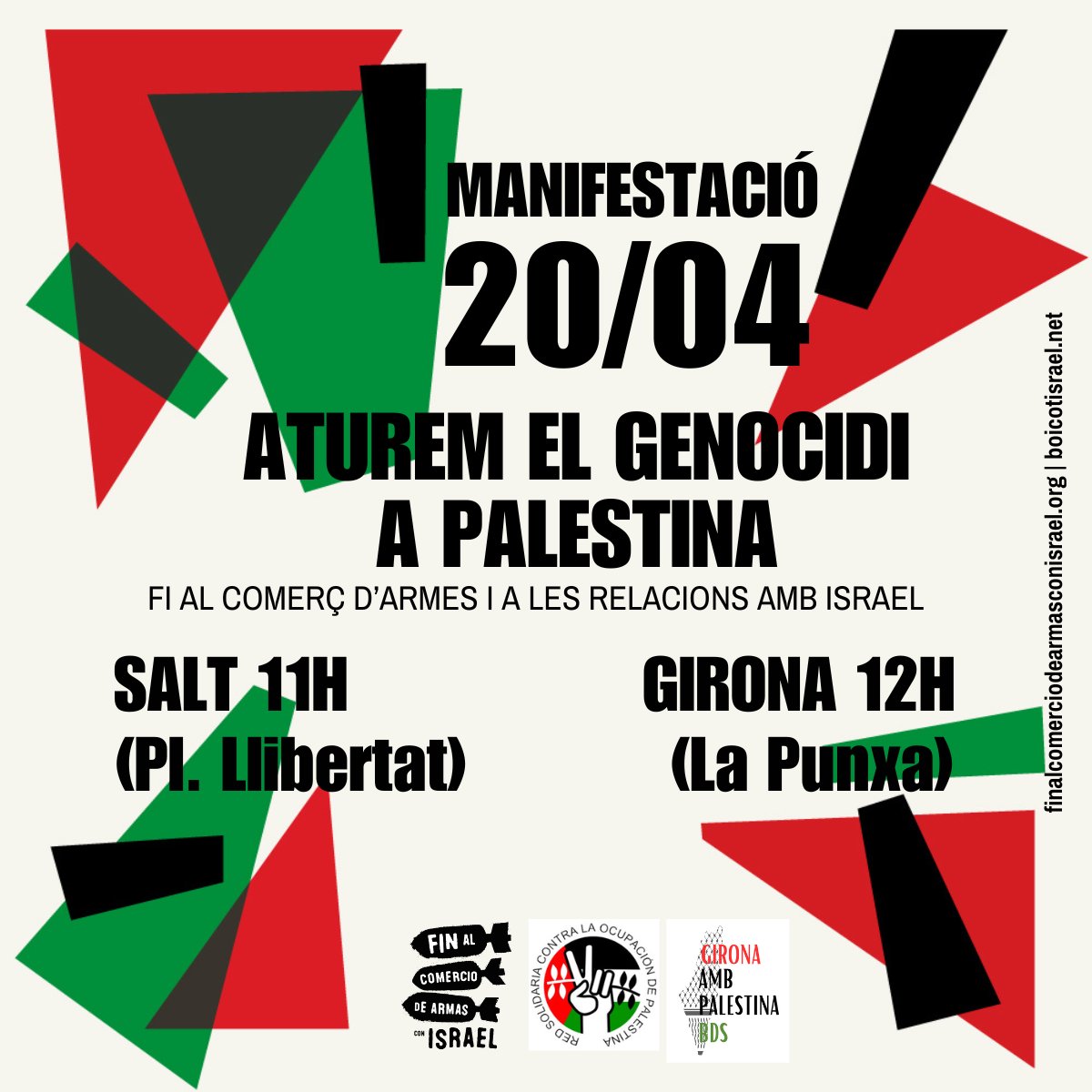 Aturar el comerç d'armes amb Israel és possible si ens mobilitzem massivament.

Prou complicitat <a href="/desdelamoncloa/">La Moncloa</a>!!

📢 Comparteix  les convocatòries del proper dissabte perquè arribin a tothom!