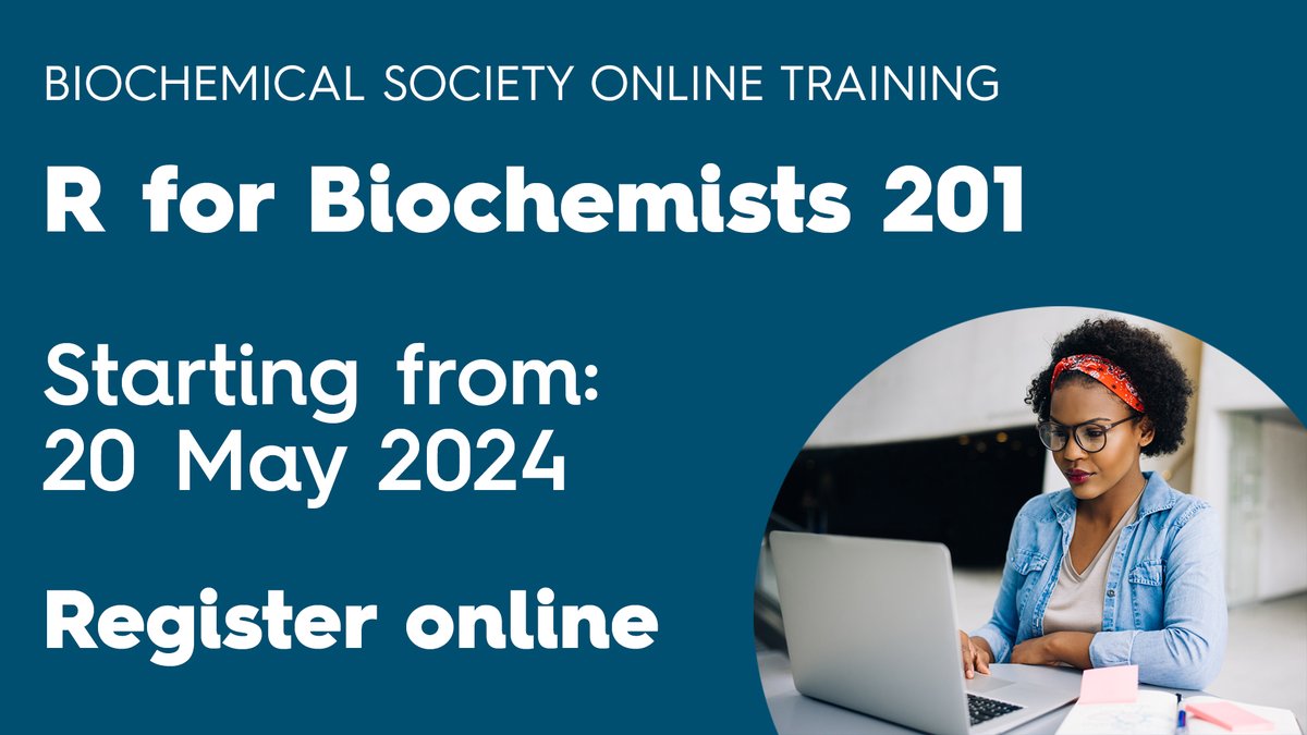 Need some further training on #R? Our R for Biochemists 201 online course combines code demos, theory, exercises, and quizzes to help support learning, with moderators responding to learner comments for the first 5 weeks. Register here: ow.ly/rM1Q50Rg5vL