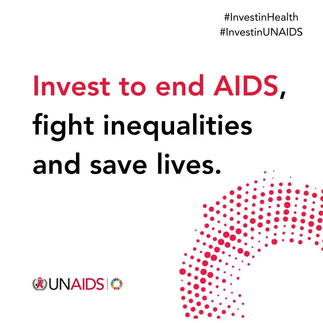 UNAIDS has spearheaded a coordinated, multisectoral HIV response for nearly 30 years. To sustain progress in ending AIDS, we call on global financial leaders attending <a href="/WorldBank/">World Bank</a> <a href="/IMFNews/">IMF</a> meetings to invest, fight inequalities, and save lives.
#InvestInHealth #InvestInUNAIDS