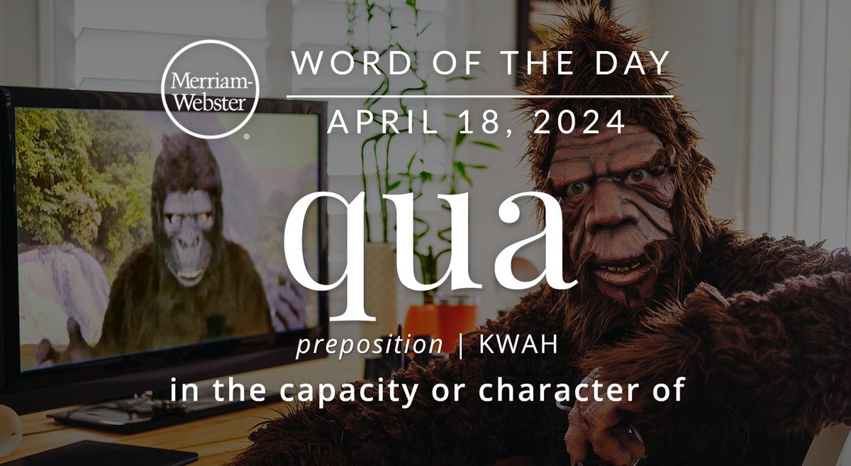 The #WordOfTheDay is ‘qua.’ ow.ly/bkfP50RhvtC