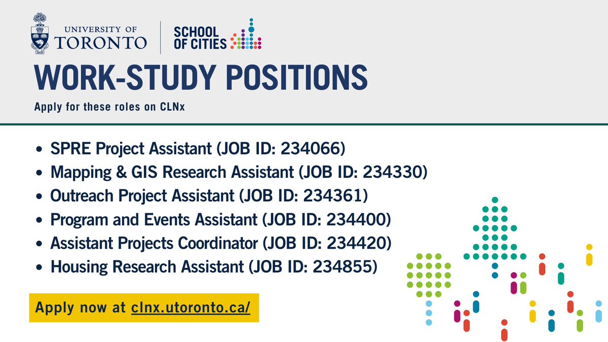 Students @UofT: There's still time to apply to join us as a work study student for the summer. We're hiring up to 12 candidates to support and learn from us in the areas of project coordination and research, program & events assistance. Learn more & apply: youtube.com/watch?v=QXUbcR…