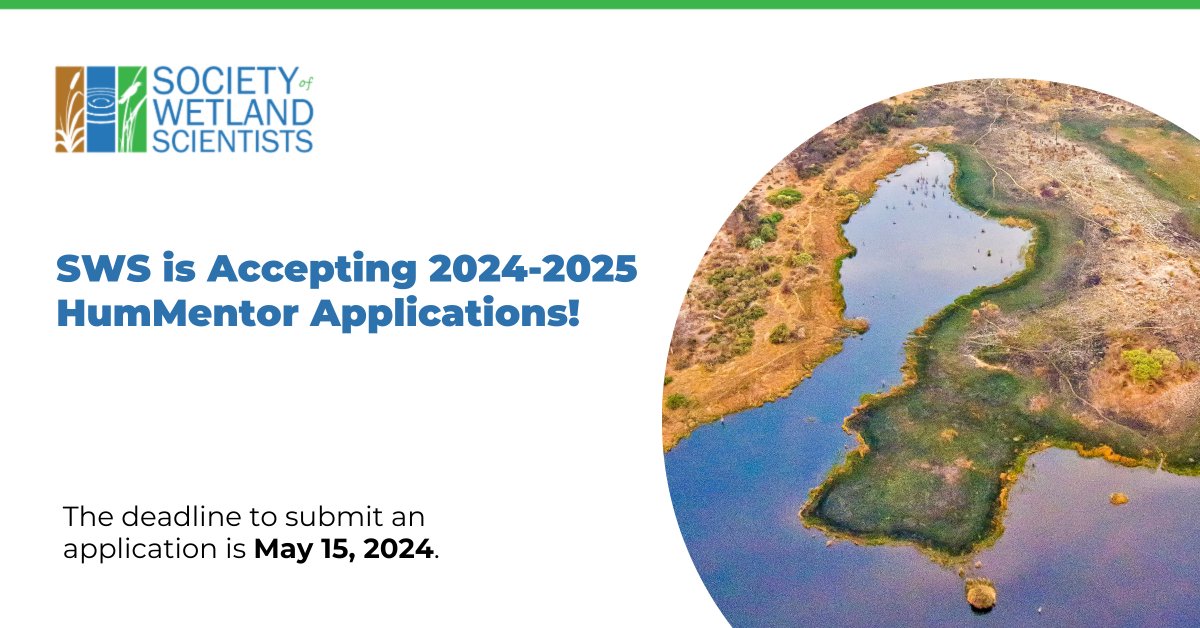 Applications are open for the 2024-2025 HumMentor Program. If you're a senior undergrad or early grad student with a burning passion for wetland science in Latin America & the Caribbean, seize the moment! Applying today: sws.org/hummentor/