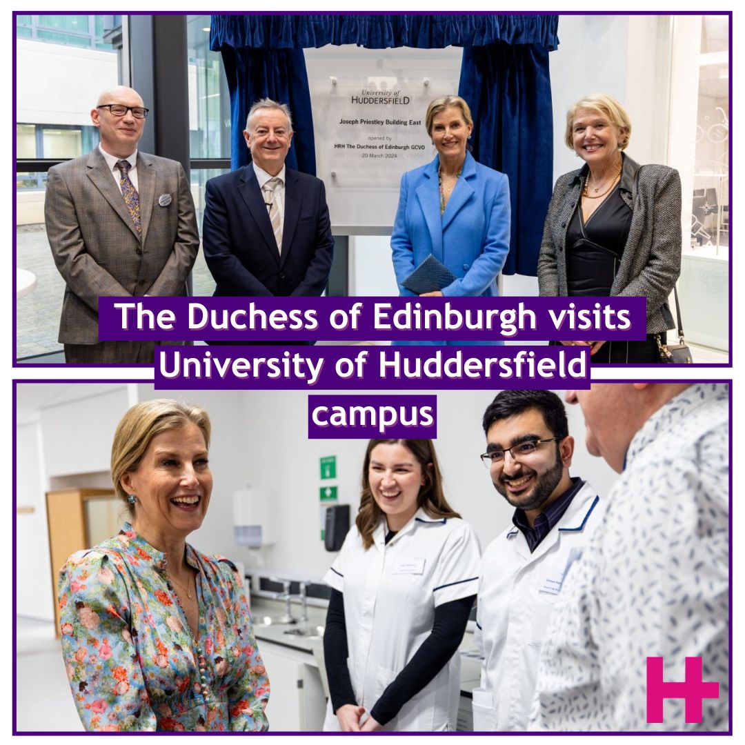 The Duchess of Edinburgh visited @HuddersfieldUni recently, to view the state-of-the-art laboratories, including the Optometry Clinic, in the newly re-developed Joseph Priestley building. 🔬 huddersfieldunlimited.co.uk/the-duchess-of… @valliopticians