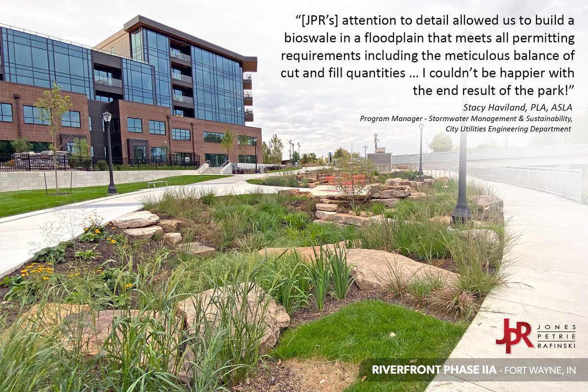 Bioswales are drainage systems that help manage stormwater, prevent flooding, and improve water quality. But bioswales aren’t just functional – they’re stunning examples of nature-inspired design! #GreenInfrastructure #WLAM2024 #JPR @NationalASLA @ASLAIndiana