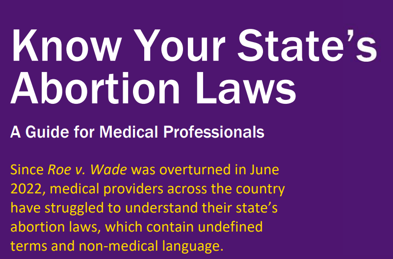 The Center for Reproductive Rights, who NPWH works closely with, have created state specific “Know Your Rights” guides for medical providers. Find your state guide here abortiondefensenetwork.org/resources/prov…
