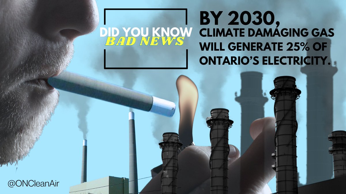 BAD NEWS for #Ontario, BAD NEWS for the planet: IESO confirms that one-quarter of Ontario’s electricity supply in #2030 will be produced by climate-damaging gas. Read about it in our latest bulletin, here: ow.ly/u3IG50RiHOo #climatenews #onpoli #PhaseOutGas