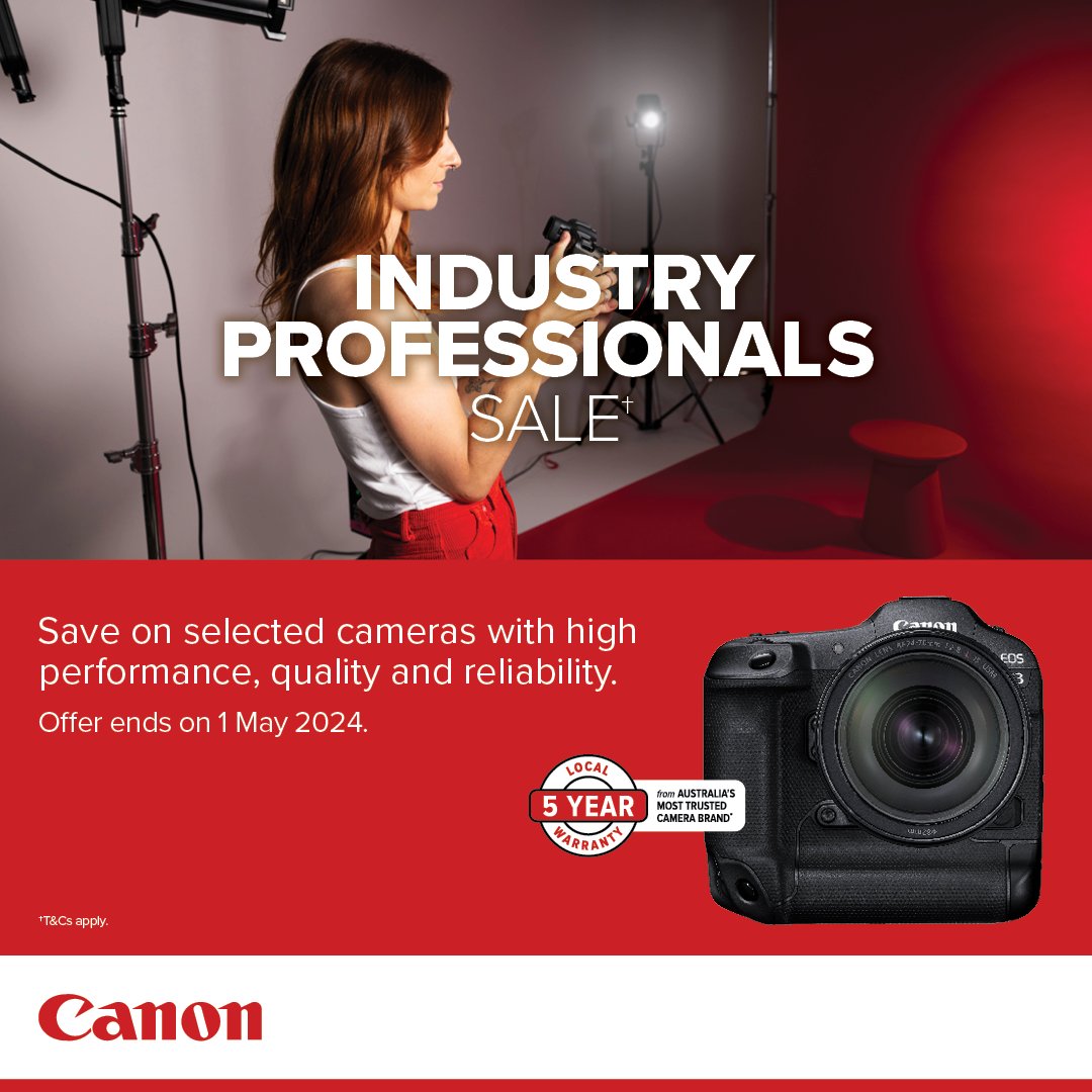 👍 Our #Canon Industry Professionals Sale!
 
Save on selected #cameras with high performance, quality and reliability.

Shop Now! t.ly/938aU

#CanonIndustryProfessionals #CanonSale #CameraDeals #PhotographyGear #PhotographySale