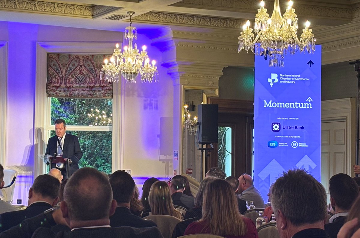 Great to hear from new @InvestNI CEO Kieran Donoghue on their new focus and strategy priorities @NIChamber #MomentumNI. Proud that he showcased one of our production team’s  videos which featured prominently at the recent St Patrick’s Day events in the US.  😊
