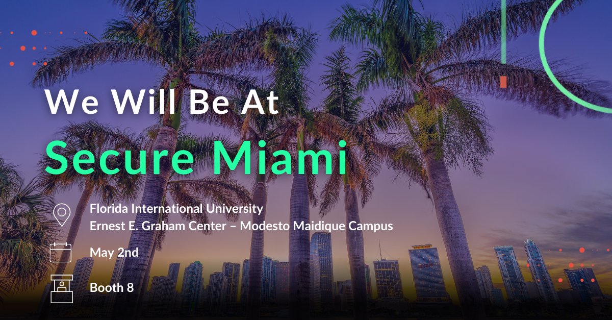 On May 2nd we will be at #SecureMiami. Our Senior Solutions Engineer Americas Team Lead, Ken Towne, will join a panel on incident response and cyber resilience: lessons learned from recent breaches you don't want to miss. #CyberResilience #CyberIntelligence