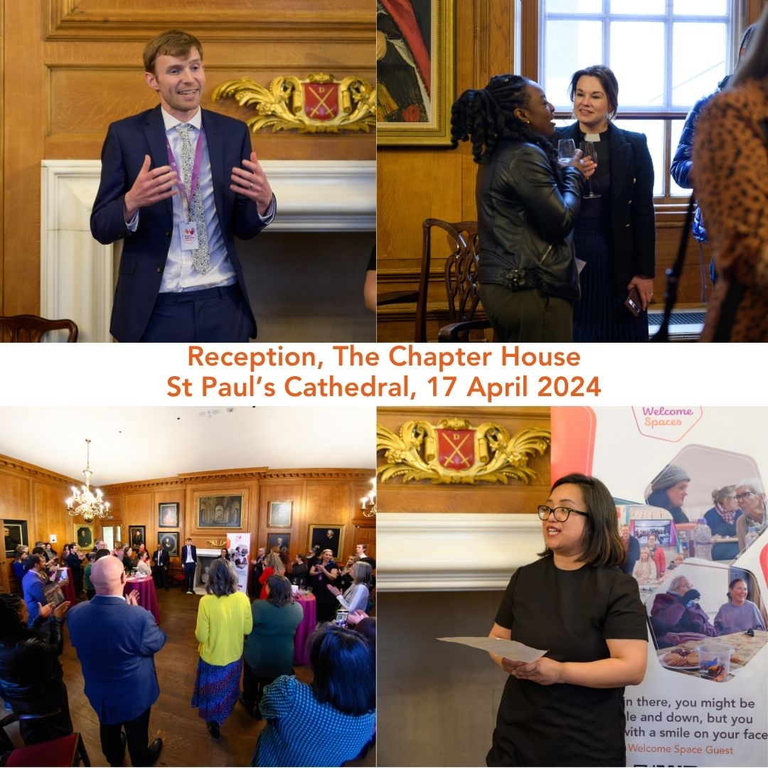 We were also delighted to thank some of our valued supporters, volunteers and Warm Welcome Space guests at a reception at The Chapter House <a href="/stpaulslondon/">St Paul's Cathedral</a> after yesterday's service.

Warm Welcome Campaign Director <a href="/DTBarclay/">David Barclay</a> and Warm Space supporter Averil spoke about its impact.