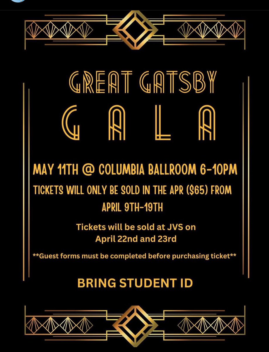TODAY AND TOMORROW ARE THE LAST DAYS TO BUY TICKETS‼️🤩💃🪩⭐️🖤
Sold during lunch periods!!!!
Seee everyone at Prom!😄😄