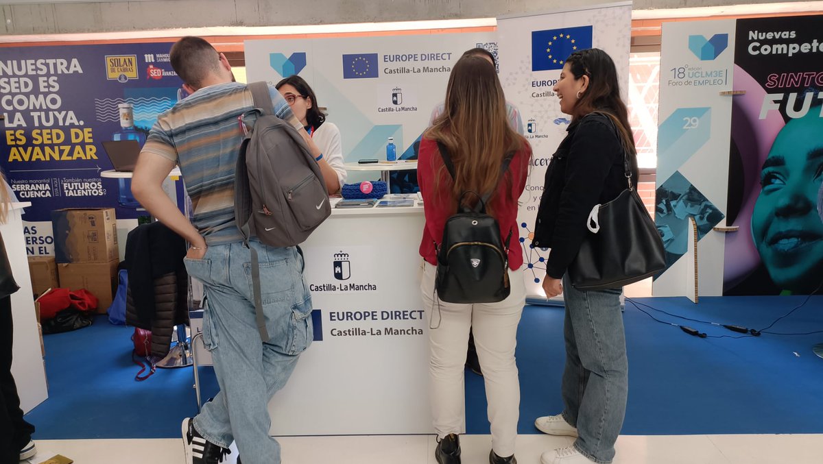 📣 ¿Estás en Cuenca? ⌚️ Visítanos en #UCLM3E hasta las 19 h

🗣️ Y en nuestra charla ¿HAS PENSADO EN EUROPA?, os mostraremos oportunidades de #prácticas 👩‍💼👨‍💼 en la UE 🇪🇺 y explicaremos cómo trabajar allí y preparar #oposicioneseuropeas

⏰16 h

📍 Aula 02 del edificio Melchor Cano