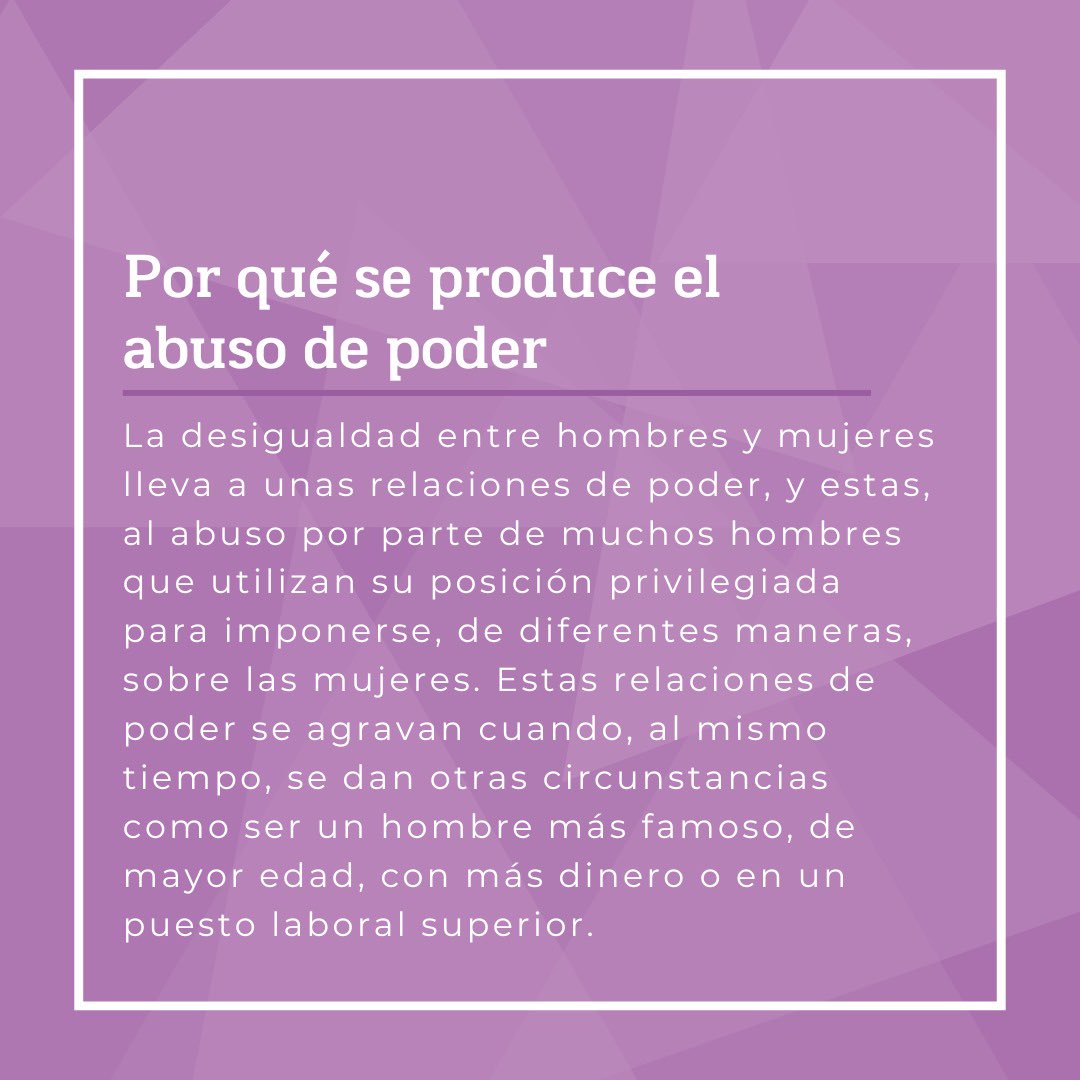 mujeresjuezas's tweet image. En un post anteriores hablamos del abuso de poder y la violencia de género, y hoy queremos seguir tratando un tema tan importante y que, tristemente, sigue formando parte de nuestro día a día.👇👇

#mujeresjuezas #abusodepoder #desigualdad #igualdaddegénero #seacabo