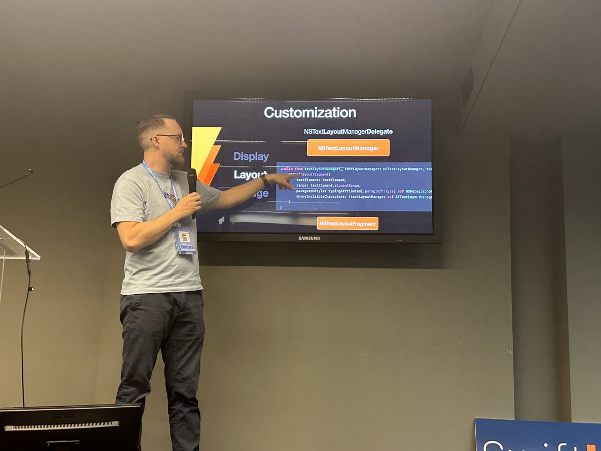_gressier's tweet image. If you’re building anything involving TextKit, I would highly recommend @krzyzanowskim’s talk at #SwiftHeroes24