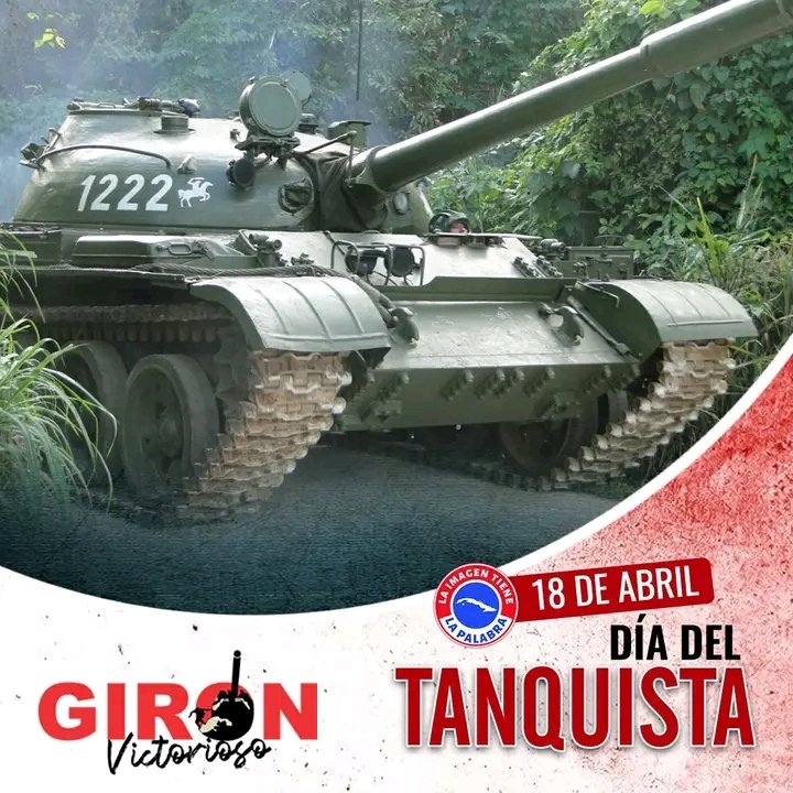 La madrugada del #18DeAbril de 1961 arrancó con férreos ataques de los tanques de las #FAR con el apoyo de la fuerza antiaérea. 
En honor a los participantes en la victoria de #PlayaGirón, #Cuba celebra #Hoy el Día del Tanquista. 
#TenemosMemoria #EscueladeAduana #AduanadeCuba