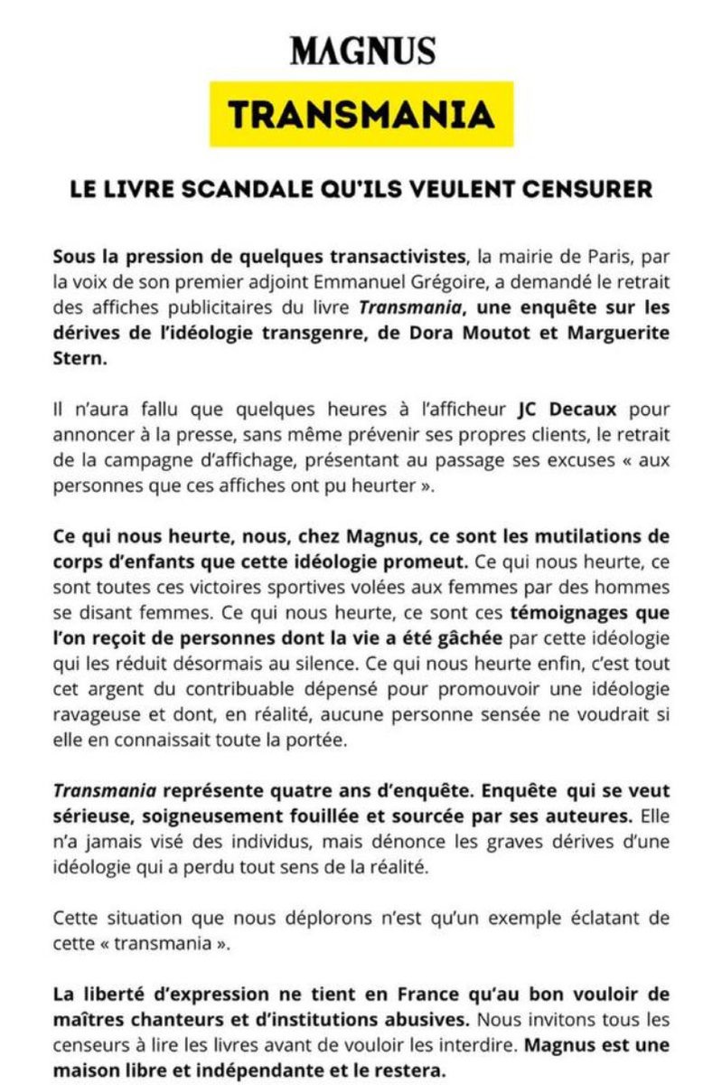 Anne Hidalgo voudrait bien interdire le livre enquête sur les dérives du transgenrisme. À la mairie de Paris, on s’approche de plus en plus de la terrible idéologie nazi🤨🤦‍♂️😡🤮