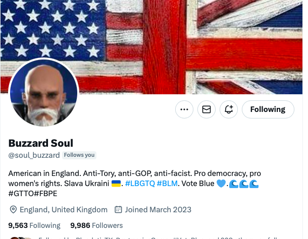 🚨🚨🚨🚨@soul_buzzard 🚨🚨🚨🚨🚨 Buzzard Has A Spotlessly Vetted Account Is A Great American Living In England And Only Needs 20 Followers To Breach 10,000. A Great Friend !! #SEBSFRIENDS team @mari_moxy @eladjy @ReallyFASMiller @Petra47448293 10,000 Or Bust !!