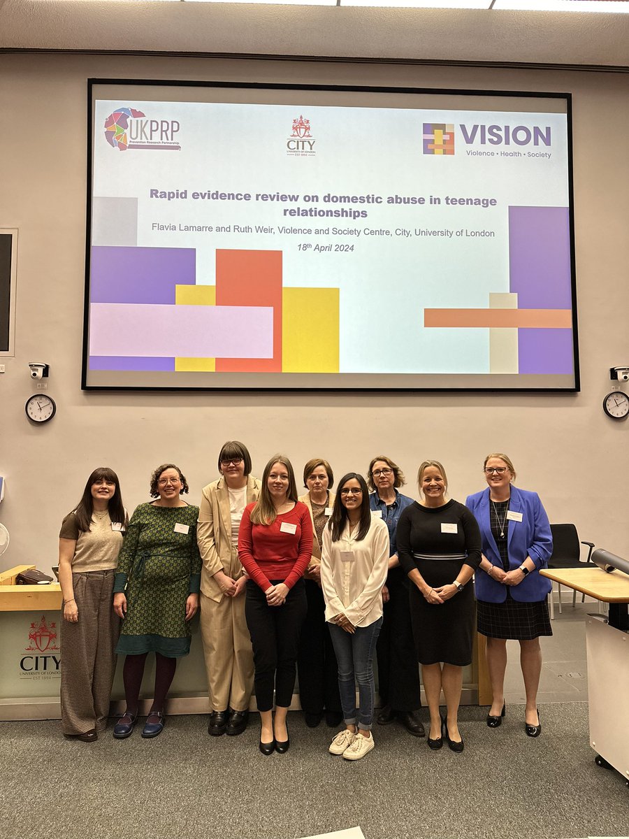 Brilliant morning at @CityUniLondon for the Adolescent Domestic Abuse conference hosted by @DrRuthWeir & I. Fabulous speakers but a special shout out to @ACLouisaRolfe from @PoliceChiefs & @safelives_ changemakers who are you people taking part in DA research. #VISIONADA2024