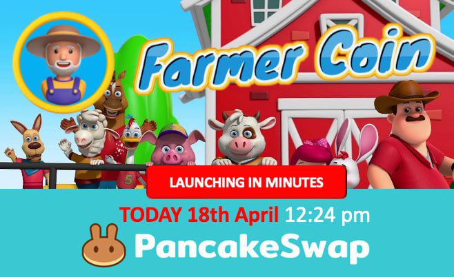 🚀 $FARM PancakeSwap launch
> > TODAY 12:24 pm utc

👉 Swap here pancakeswap.finance/swap?outputCur…
 
☄️DIGITAL ADV EVERYWHERE (Dextools, Bscscan, Coingecko, Dexscreener etc)
⭐Exclusive partnership with <a href="/MelegaExchange/">Melega Exchange</a> 

Don’t be left out 🫵

#FARM