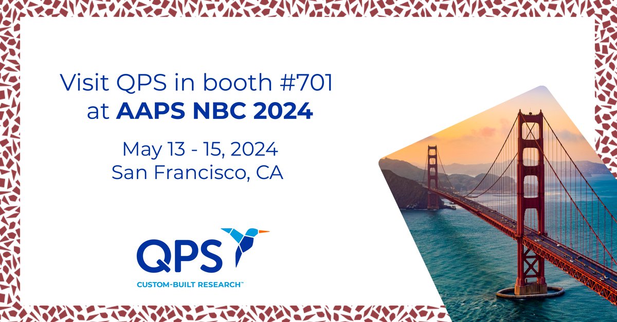 Schedule a meeting with Dawn Moore and Joy Concepcion during #AAPSNBC 2024. Explore #QPS #preclinical and #bioanalysis services offerings and custom built #research solutions. Learn more here: bit.ly/3J8a1GU or email info@qps.com #genetherapy #MassSpectrometry