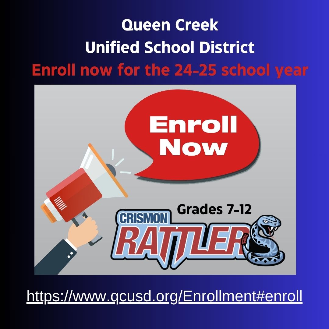 ✨📚 Don't miss out on the opportunity to join us for the 2024-2025 school year! 🎉 We can't wait to welcome you. Click the link to enroll now and start your academic journey with us! ✏️🍎 qcusd.org/Enrollment#enr…  #EnrollNow #QCUSD 🏫💙#qcleads #crismonhs #unitedwelearn