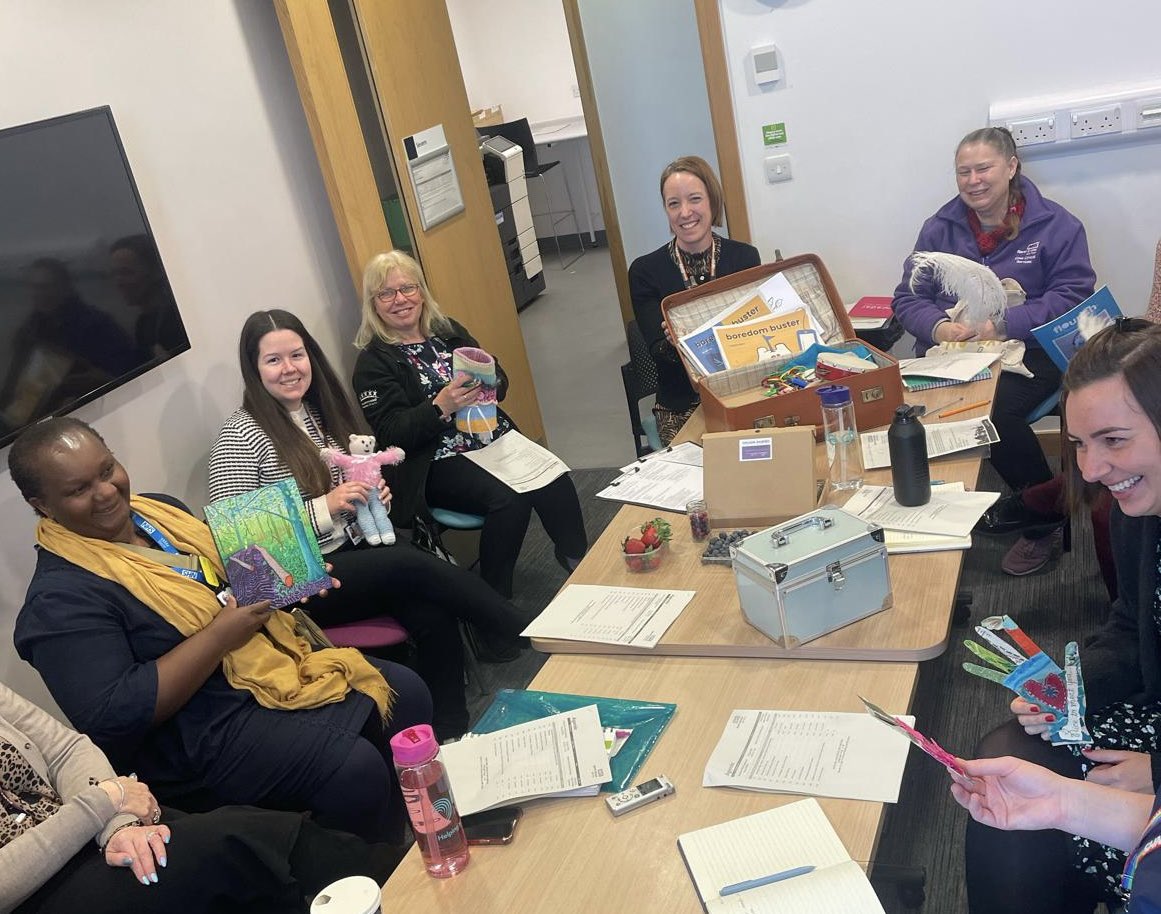 What a fab meeting this morning learning about the fantastic Fresh Arts Programme. We all loved the art, dance materials & knitted items & learning about opportunities for patients. Our Divisional Patient Leads are feeling inspired by ‘I have the best job’ Donna 🤩 #FreshArts