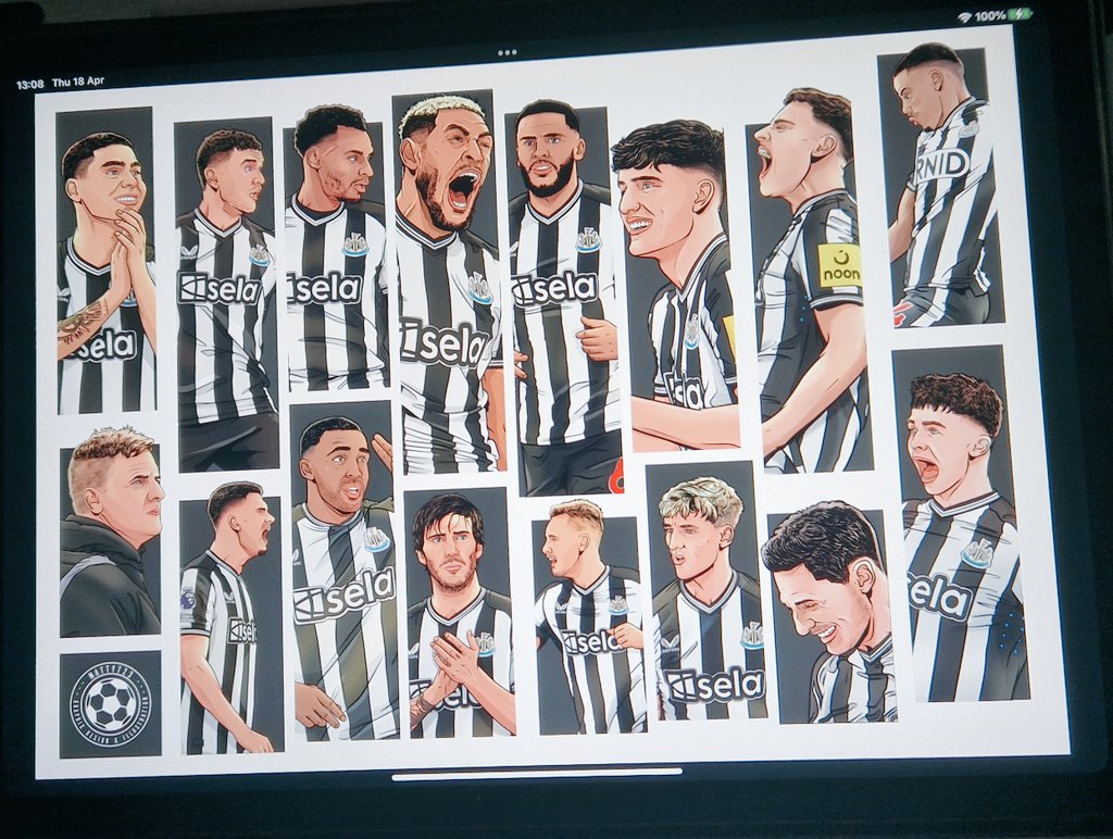 What do the NUFC Fans think to a poster like this? Not 100% set on the layout, Livramento for example needs moving but don't want to re-use too many of these illustrations so not sure if you're all sick of the sight of some of them 🤣⚫️⚪️ #NUFC