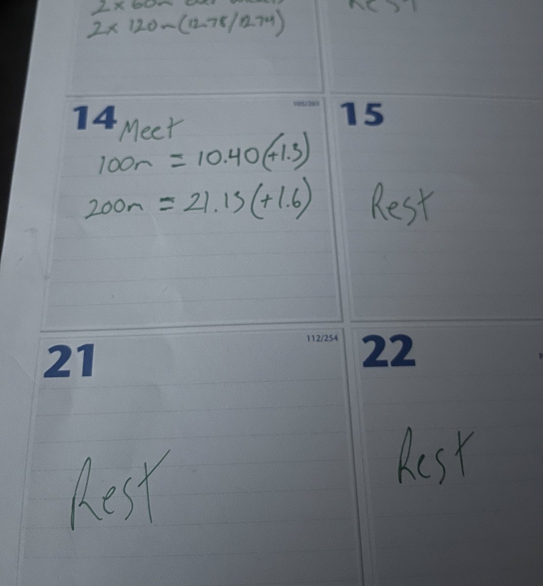 The best part of planning and periodization is going back on the calendar and noting the performances and seeing that the prior weeks’ work was successful. @MrMalachiJames