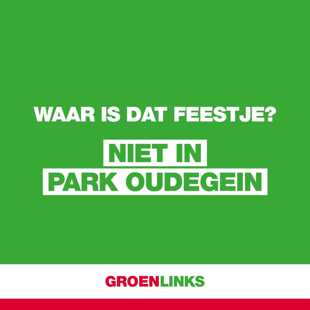 Een evenemententerrein in #ParkOudegein? Wat ons betreft niet. Laten we kijken op andere plekken in #Nieuwegein, zodat de natuur in ons mooie stadspark beschermd blijft. #GroenLinks