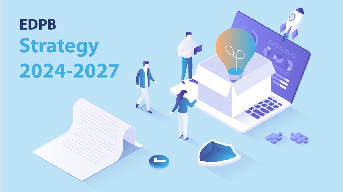 During its latest plenary, the EDPB adopted its strategy for 2024-2027. The strategy sets out the EDPB’s priorities, grouped around four pillars, as well as key actions per pillar to help achieve these objectives ➡️europa.eu/!rrJbJx #GDPR #dataprotection