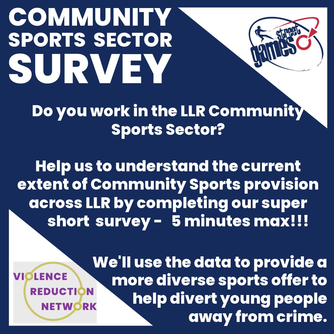 Community Sports providers - we need your help to better understand the community sports landscape across LLR. Access the super short survey here: bit.ly/44kZJh7