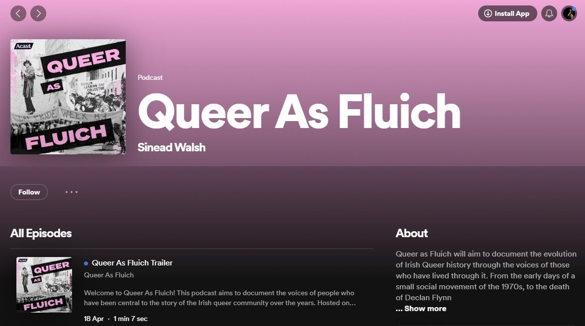 ⏰🚨 TRAILER DROP! Check out the trailer for my new podcast, Queer As Fluich, on Spotify. Episode 1 will be released this day next week 🥳 open.spotify.com/show/01qI4aoM9…