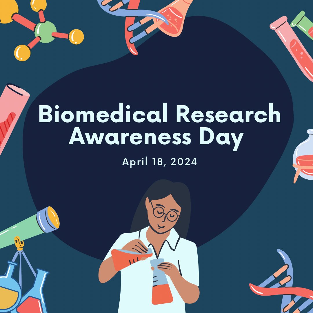 April 18th is Biomedical Research Awareness Day! 🧬🧠🧫 Thank you to all biomedical researchers for pushing forward our understanding of human physiology, medicine, and disease pathology! #biomedicalresearch @AMP_BRAD @WFUbiomedgrad @WakeNeuroGrad