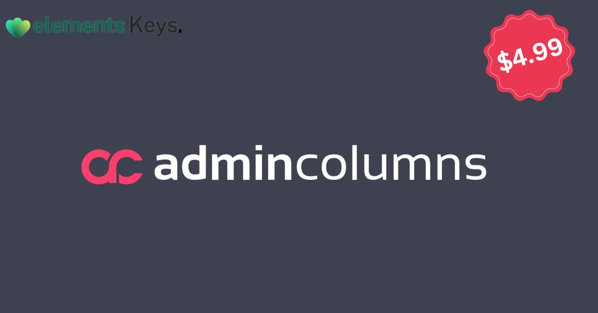 Admin Columns Pro – WordPress Content Management Plugin only $4.99/-

Buy Now: elementskeys.com/product/admin-…

#wordpresstheme #wordpress #wordpressdeveloper #wordpresswebsite #wordpressthemes #wordpressdesign
#wordpressblogger #wordpressblog #wordpresswebsites #wordpressplugin