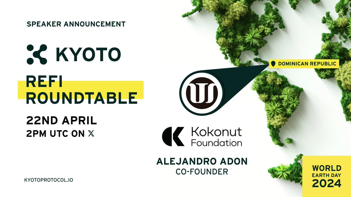 🚀Kyoto #RefiRoundtable Update!🚨 🔊Our latest panellist is @KokonutNetwork co-founder Alejandro Adon.🎊 🥥Kokonut is a #blockchain-based cooperative designed to nurture and sustain a coconut farm network. ⛓️ Join the event👇 twitter.com/i/spaces/1DXxy… $KYOTO #KyotoBlockchain