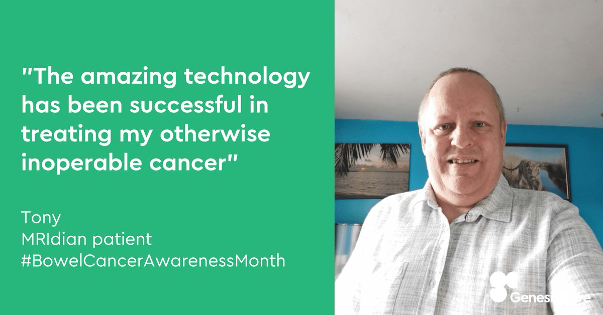 #MRIdian MRgRT offers hope for patients with inoperable #BowelCancer with its precise targeting, minimising damage to surrounding tissues. 📑Hear from Tony about what MRIdian radiotherapy meant to him and his family, and how 2 years on he's enjoying the special moments in life he…