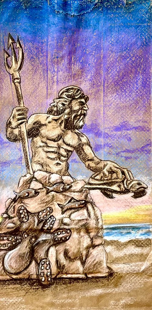 Neptune, King of the Sea

#neptune #kingofthesea #vabeach #statue #vabeachstatue #beach #ocean #drawing #art #illustration  #paperbag #coloredpencil #paperbagart #brownbag #brownbagart #lunchbag #lunchbagart #snackbag #snackbagart #snackadelic