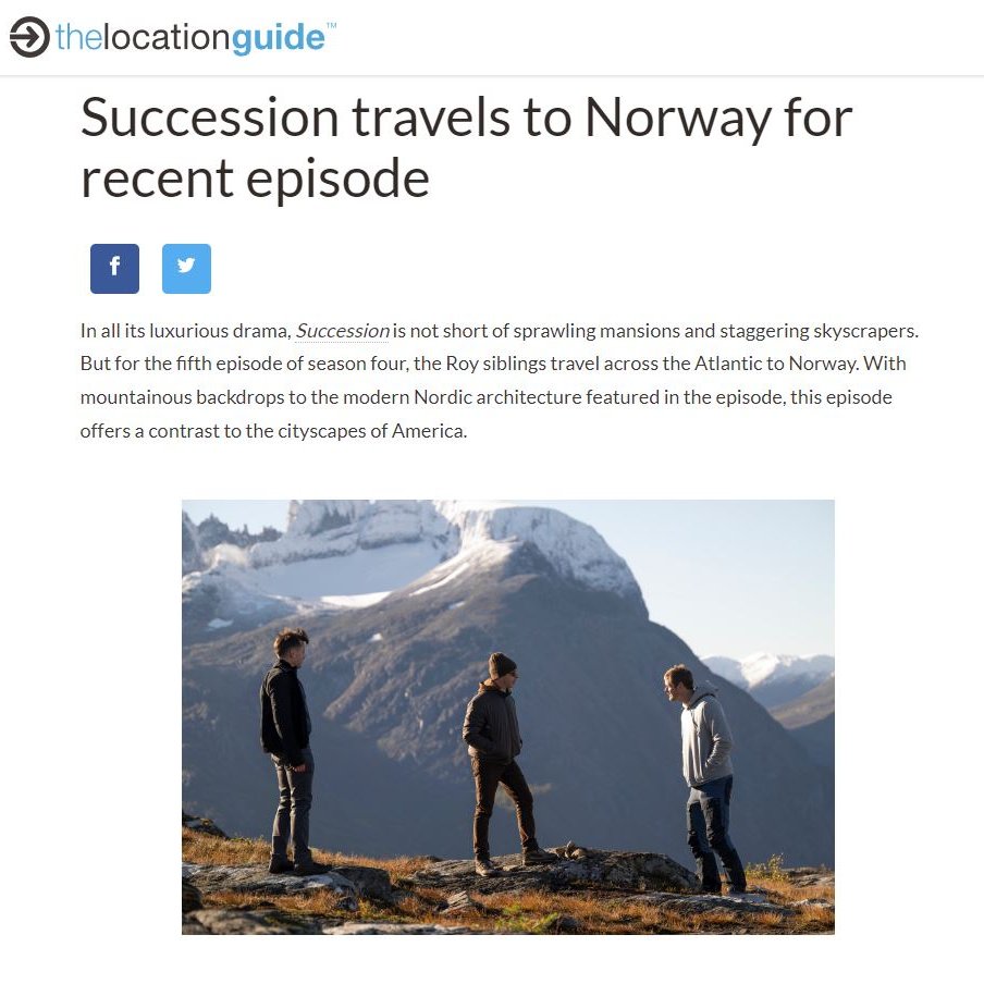 “Success on Succession with TRUENORTH Norway”
<a href="/hbo/">HBO</a> <a href="/succession/">Succession</a>

thelocationguide.com/2023/04/succes…

#truenorth #norway #HBO #succession #locationshoot #serviceproductionnorway #filminginnorway