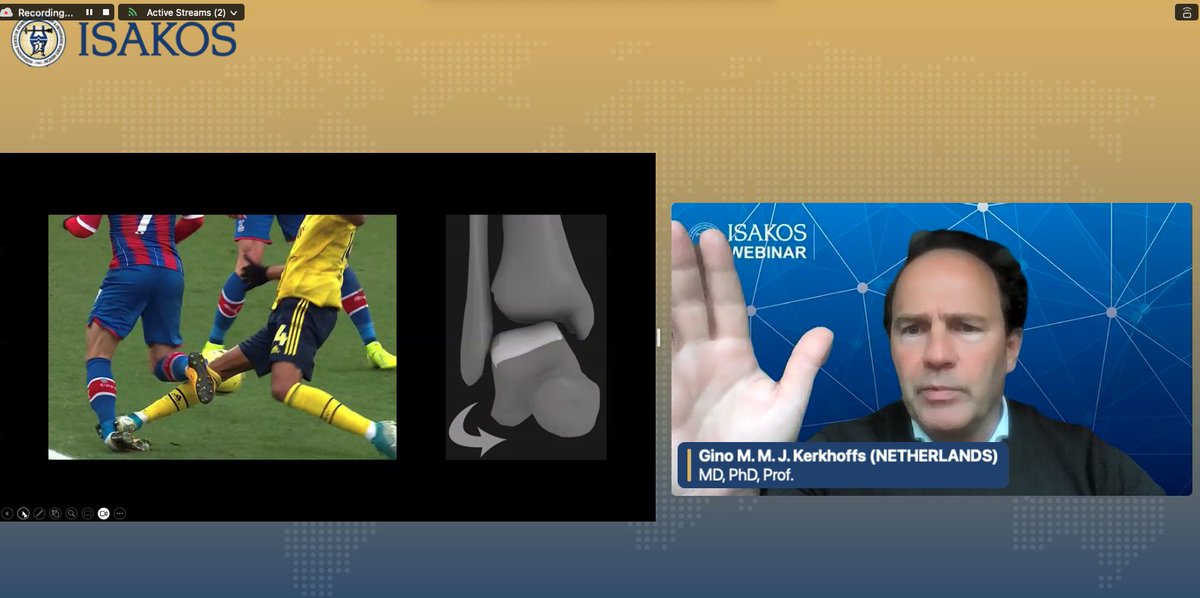 Up Next on the #ISAKOSWebinar with JSOA: Advances in the Athlete’s Foot and Ankle - The Athlete’s Ankle Cartilage with Gino M. M. J. Kerkhoffs, MD, PhD, Prof. NETHERLANDS isakos.com/Webinars