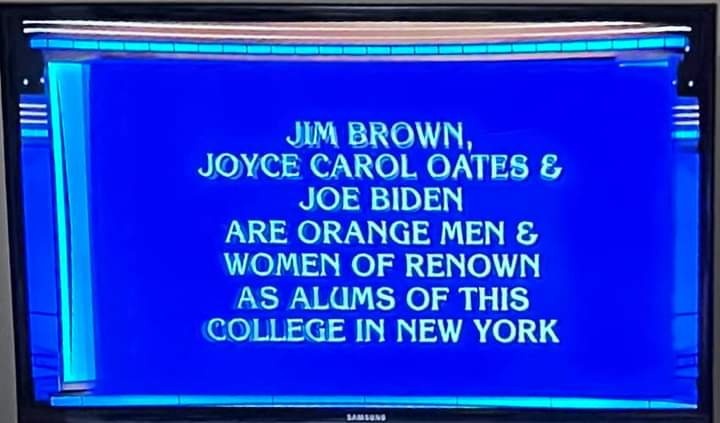 Last night on Jeopardy.....🍊