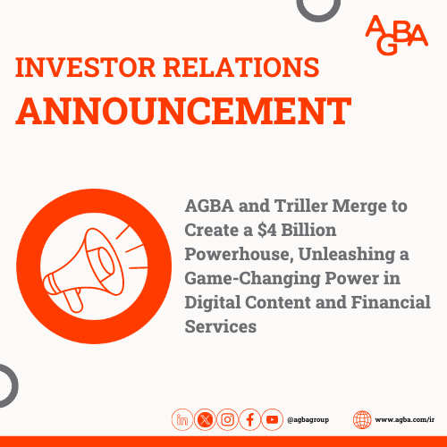 AGBA Group together with <a href="/triller/">TRILLER</a> Corp announced today that they have entered into a definitive merger agreement to combine AGBA, the leading one-stop financial supermarket in Hong Kong, with Triller, the leading Artificial Intelligence-driven (“AI”) social video platform. The
