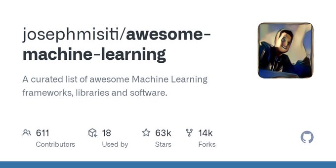 I've spent 100s of hours finding the best machine learning frameworks, libraries, and software.

I wish I had this (free) list of the best curated tools years ago (they will save you weeks of work):