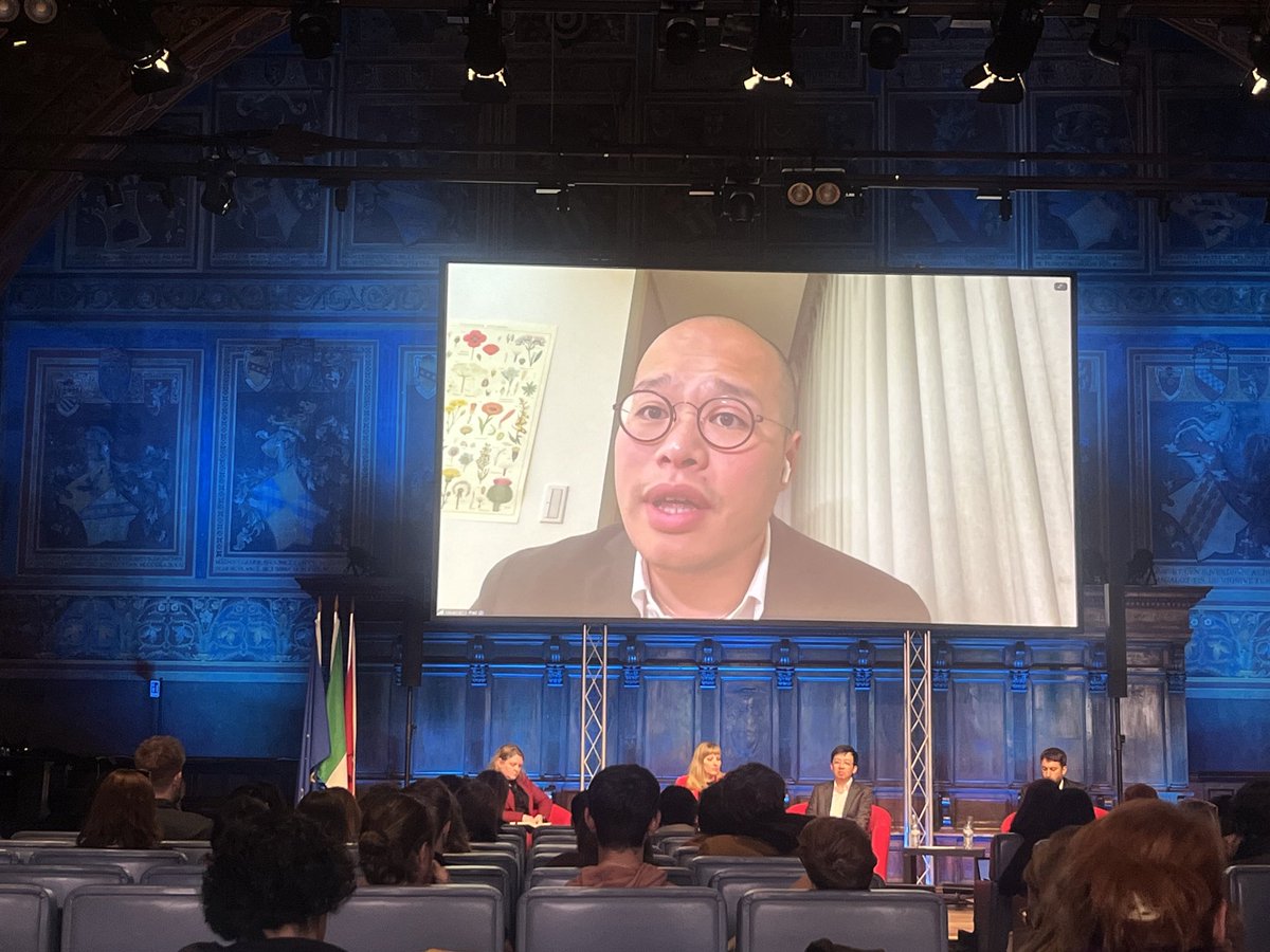 Sebastian, the son of Jimmy Lai, speaking via video on a great panel to discuss his father’s case and #mediafreedom in HK with ⁦@mcaruanagalizia⁩ ⁦@rebecca_vincent⁩ ⁦@caoilfhionnanna⁩ and Samuel Chu #IJF24