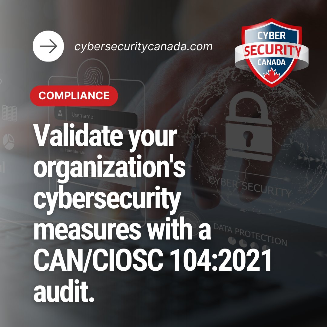ManagedCISO's tweet image. Ensure your cybersecurity is up to par 🛡️ by validating your IT work through a CAN/CIOSC 104:2021 audit for ultimate reassurance. cybersecuritycanada.com/contact/

#CybersecurityCompliance #ITValidation #CyberSecurityCanada