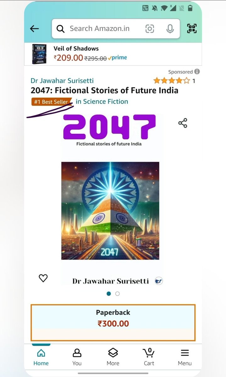 Thanks for making the story of future India a bestseller . Read this story of India in 2047 as a fiction by Dr Jawahar Surisetti 
amzn.in/d/5CsLbYG @HSVB2047 @NaMo4PM @ravibhadoria @akshaykumar @BJP4India  #NewIndia #2047 on @amazonIN #drjawaharsurisetti @PiyushGoyal