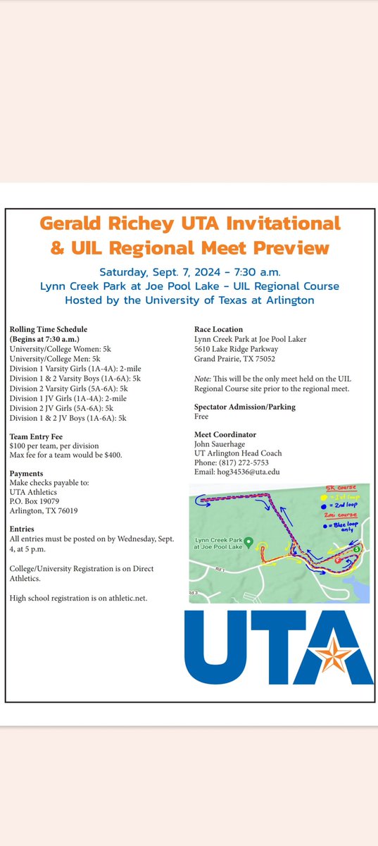 UIL Region 2 course,get an early look.Hope to see you in September.
