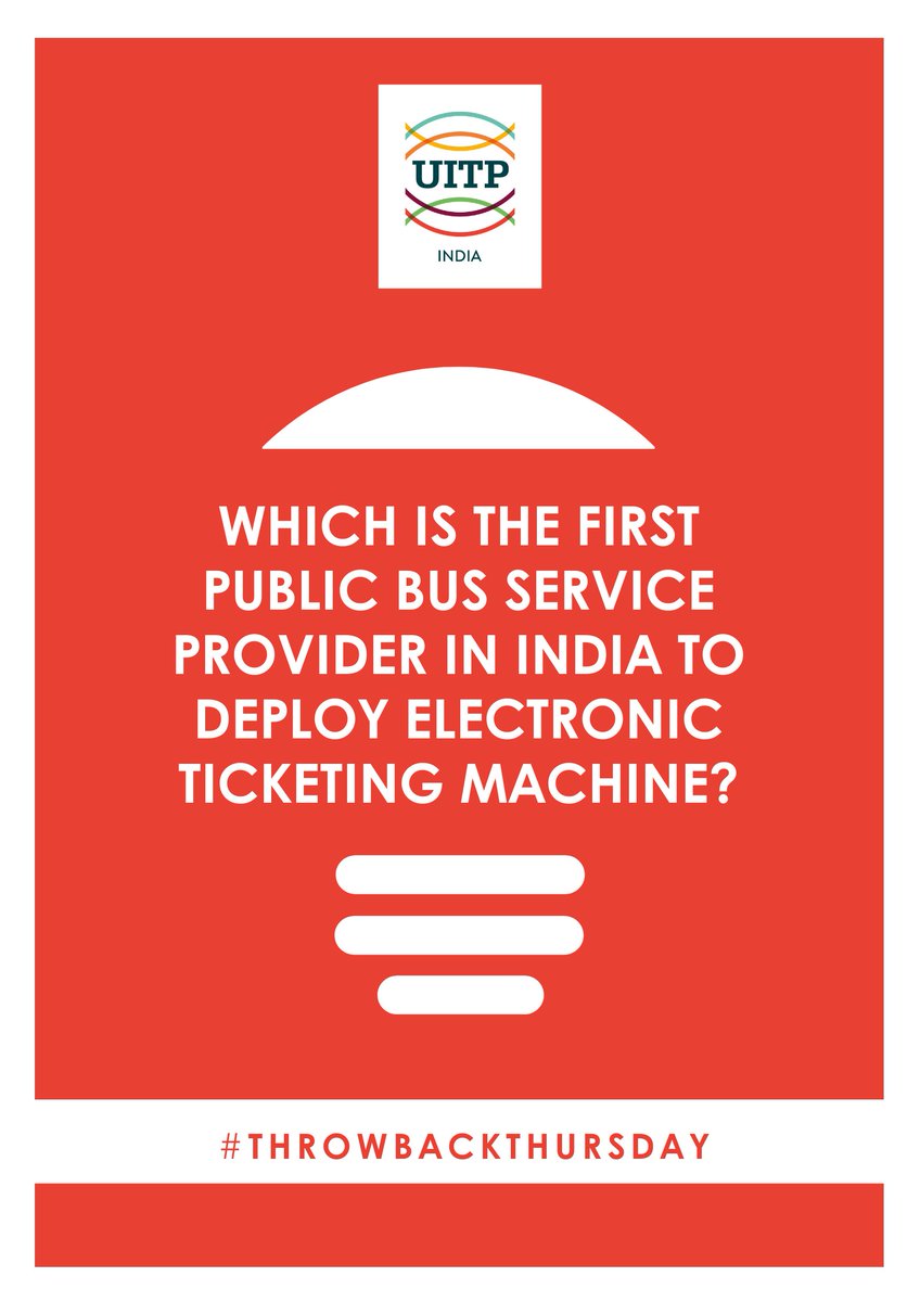 💫 #ThrowbackThursday 
The use of #ElectronicTicketingMachine (ETM) has been a game changer as far as #data #monitoring & analysing of #passenger commuting patterns are concerned. Guess the answer for today's question.

#UITP #AdvancingPublicTransport