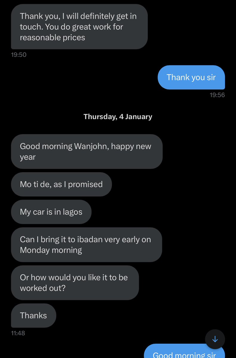 wanjohn1's tweet photo. He saw one of the cars we refurbished on X and decided to reach out to us, all the way from Lagos, we made an arrangements to pick up the car from Ibadan. We appreciated the fact that someone we had never met or seen trusted us with his car and we promised to give it our best to make the car look as good as possible.