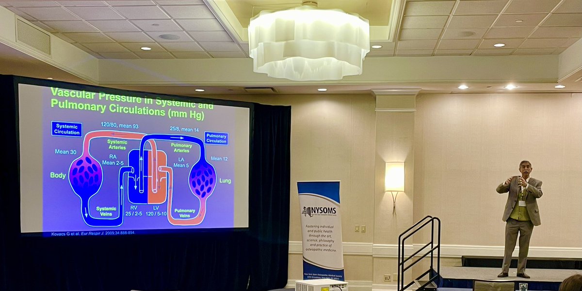 The eloquent & knowledgeable Dr. Arunabh Talwar discussing innovations in the screening, diagnosis & treatment of Pulmonary Artery #Hypertension (#PAH) @NYSOMS1 Regional #Osteopathic Convention in @SonestaWP ! #NYSOMSROC2024